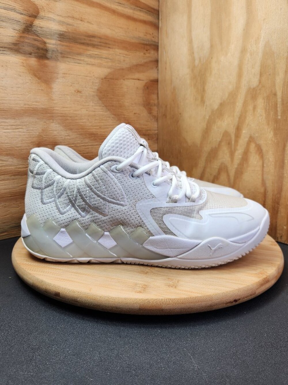 PUMA Lamelo Ball MB1 Low Mens White Basketball Shoes Sneakers Size 9